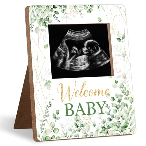Sage Green Baby Shower Decor Frame, Sage Green Baby Shower Party Supplies, for Expecting Parents-to-Be Keepsake Gifts, Pregnancy Sonogram Frame Keepsake, Gender Reveal Present - color: green5