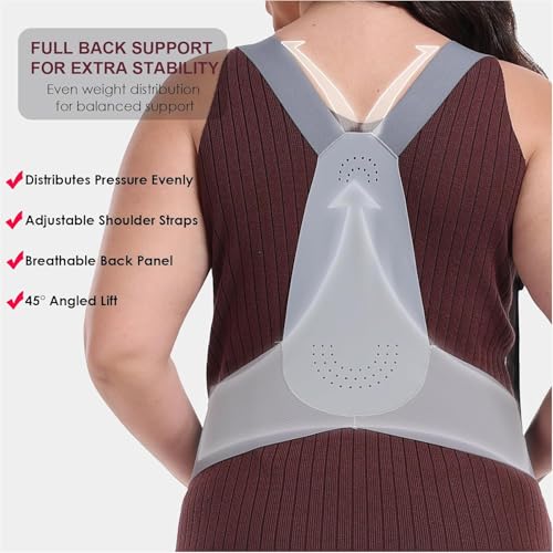 Belly Bands for Pregnant Women with Adjustable Support Brace Straps - color: Grey L