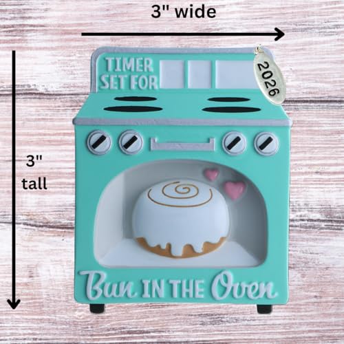 Expecting Ornament, Pregnant Christmas Ornaments, Cute Bun in The Oven - color: Expecting Oven