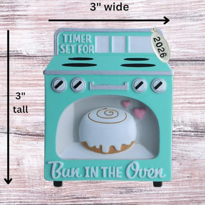 Expecting Ornament, Pregnant Christmas Ornaments, Cute Bun in The Oven - color: Expecting Oven