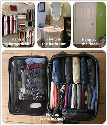 Foldable Clear Hanging Travel Toiletry Bag Cosmetic Organiser Storage - color: Black