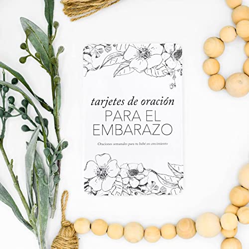 Duncan & Stone Spanish Pregnancy Prayer Cards, Affirmation Set, B&W - color: Black & White - Spanish