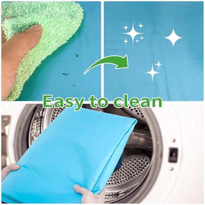 Patient Positioning Bed Pads with Reinforced Handles–36" x 34" Washable & Reusable Transfer Sheets, Draw Sheets for Elderly Care, Turning, Lifting & Repositioning - color: 02blue-36*34"