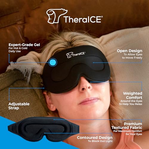 TheraICE PRO Migraine Headache Relief Cap + TheraICE Sleep Mask + Cooling Gel Relief
