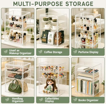 Baby Bottle Storage Organizer for Countertop Clear Bottle Organizer - size: X-Large: 15.3" x 9.8" x 11.4"