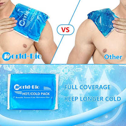 Large Reusable Gel Ice Pack for Injuries for Shoulder, Back(2 Packs) - style: LARGE 2 PACKS