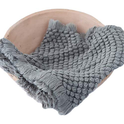 Zeroest Newborn Baby Photography Props Basket Filler Blanket (Gray) - color: Gray