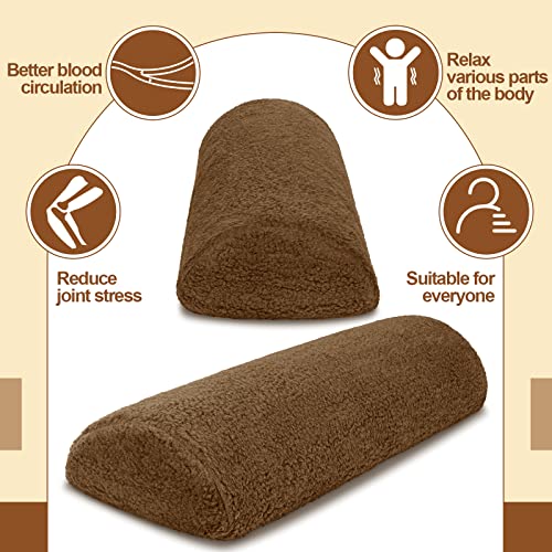 Recliner Leg Rest Cushion Sofa Footrest Pillow with Cover, Brown, 1 Pcs - color: Brown