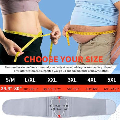 FEATOL Back Brace for Women & Men, Lower Back, Sciatica Pain Relief - color: Gray, size: 2X-Large (Pack of 1)