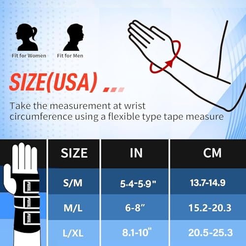 FEATOL Carpal Tunnel Wrist Brace Night Support, Adjustable Right Hand Brace - size: Medium/Large (Pack of 1), style: Right Hand -Black