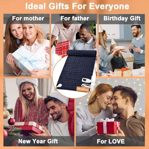 Heating Pad,Electric Heating Pads,Heating Pad for Back,DarkBlue,40x20 Inch - color: Darkblue, size: 40x20 Inch