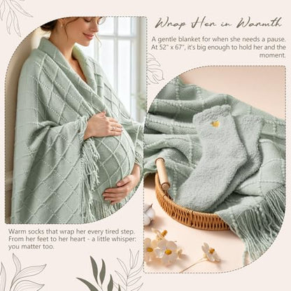 New Mom Gifts Postpartum Essentials Pregnancy Gift for New Mom Care Package - color: Sage Green