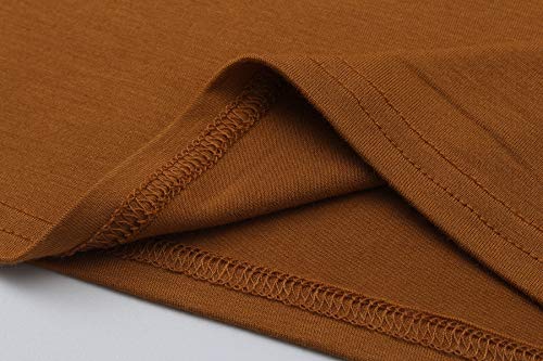 OThread & Co. Women's Basic Crop Tops Stretchy Casual Scoop Neck Sleeveless Crop Tank Top - color: Camel, size: Small