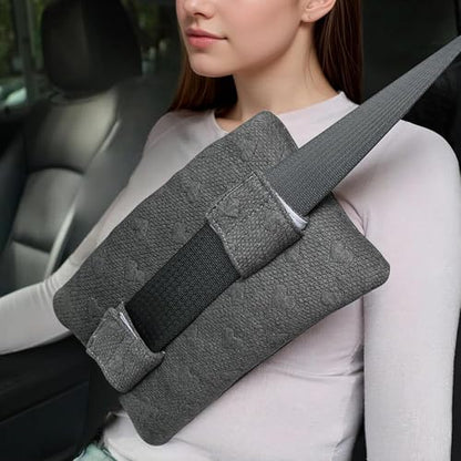 Post-Op Seat Belt Pillow – Ice/Hot Pocket for Chest/Heart, Small Grey - color: Dark Gray, size: Small