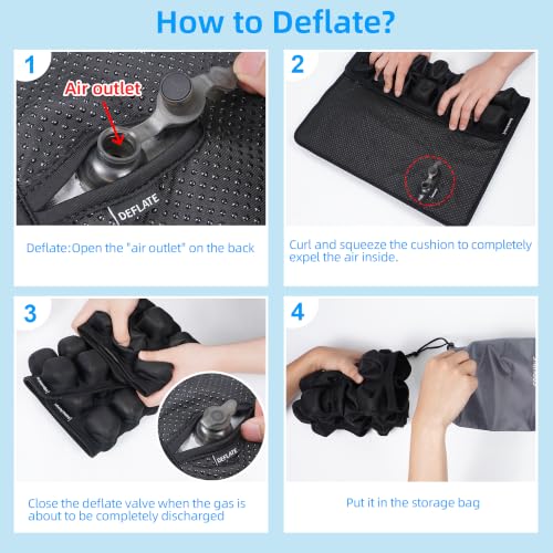 Sodurue Travel Cushion, Airplane Seat Cushion for Long Flights
