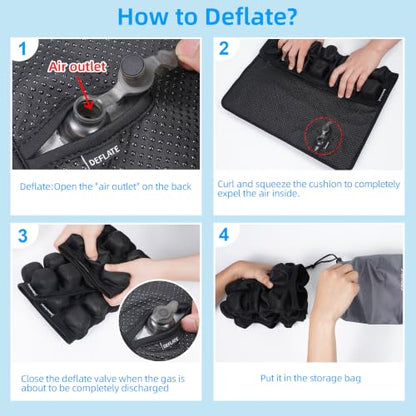Sodurue Travel Cushion, Airplane Seat Cushion for Long Flights