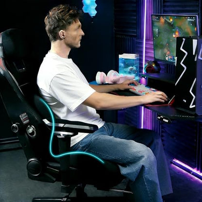 Seat Cushion for Office Chair, Ergonomic Cushion with Lumbar Support Pillow - color: Black