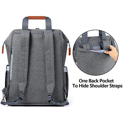 LUXJA Breast Pump Backpack Storage Bag for Cooler Bag & Laptop, Gray - color: Gray (Pump Bag)