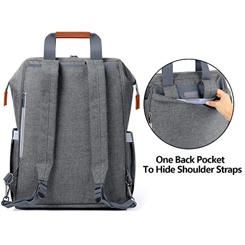 LUXJA Breast Pump Backpack Storage Bag for Cooler Bag & Laptop, Gray - color: Gray (Pump Bag)