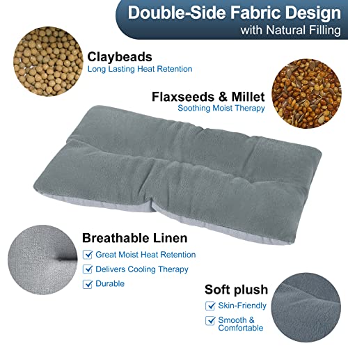 Atsuwell 6 x 11'' Microwave Heating Pad for Cramps & Joint Relief, Grey - style: 6 x 11-Grey