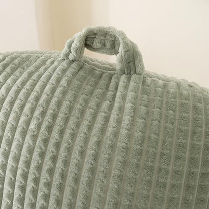 Reading Pillow with Arms for Bed Sitting,Green Flannel - color: Green, size: Large(19")