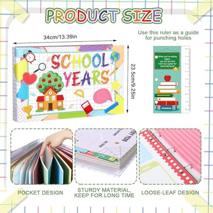 ReliThick First and Last Day of School Memory Book,White Patchwork - style: White Patchwork