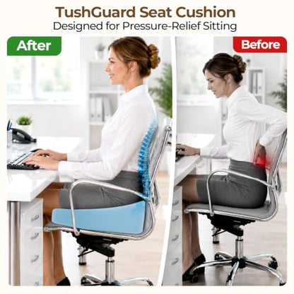 Donut Pillow Seat Cushion Memory Foam Lifting Cushions, Light Blue - color: Light Blue