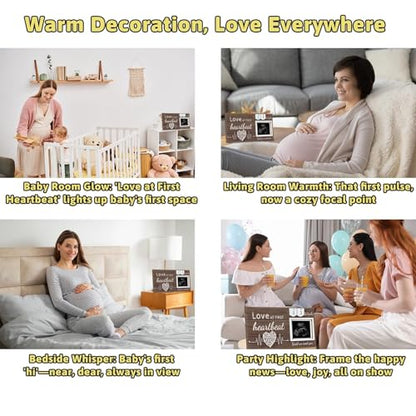 Garybank Pregnant Mom Gifts, Ultrasound Picture Frame with Weekly Countdown - color: Dark