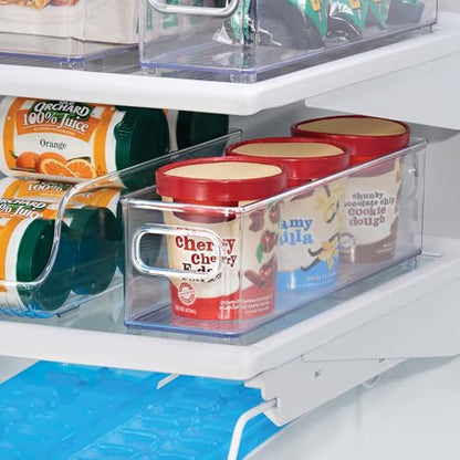 iDesign Stackable Fridge Bin with Handles, Set of 2, Clear - style: Pack of 2