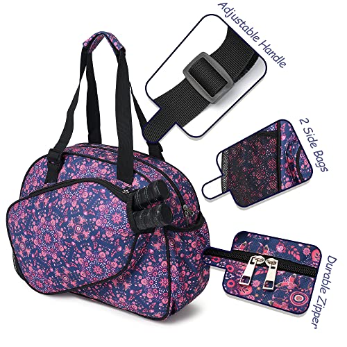 Boulder Bee Pickleball Tote Bag for Women with Paddle Holder - color: Baroque