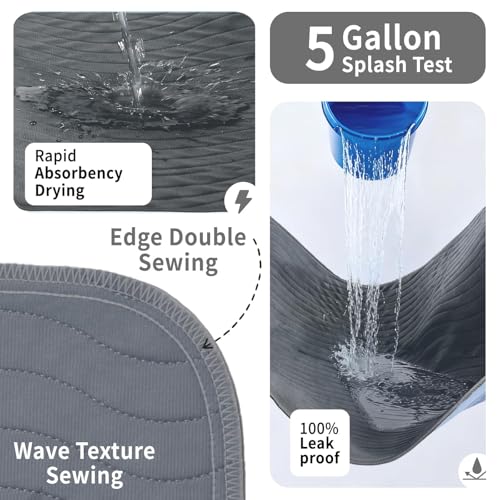 Accompagner Incontinence Bed Pads Washable Waterproof Underpads 36"x54" 2pc - color: Dark Gray, size: 36"x54" (2 Pack)