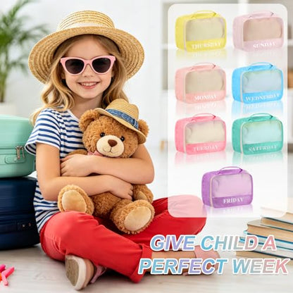15 Pcs Days of the Week Packing Cubes