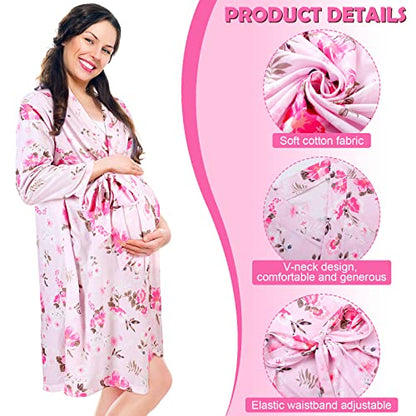 Mepase 5 Pcs Mommy and Me Hospital Outfits Set - color: Light Pink, size: Small