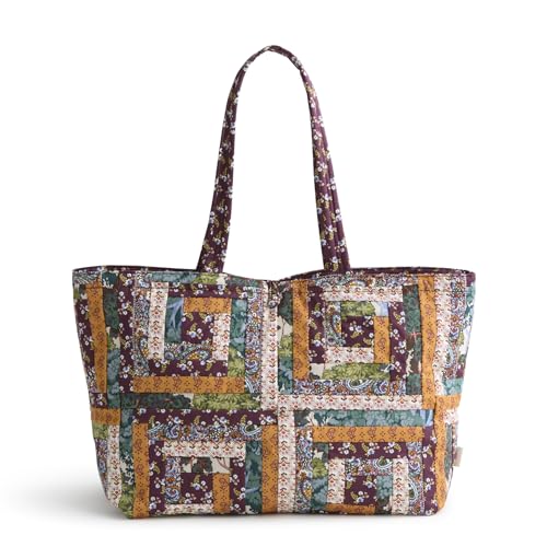 Vera Bradley Women's Premium Cotton Hathaway Tote Bag - color: Fall Harvest Patchwork