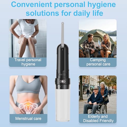 Electric Portable Bidet for Camping & Business Trips, Black - color: 4 Black