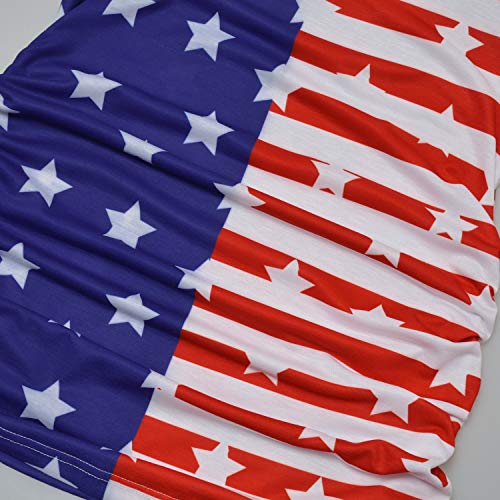 GINKANA Maternity Tank Tops Sleeveless Ruched Basic Tops Maternity Shirt Vest Mama Clothes - color: Usa Flag1, size: Medium