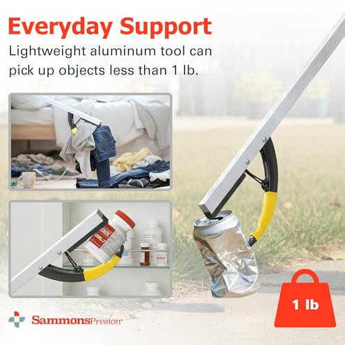 Sammons Preston Reacher, Grabber Tool, Trash Pickup, 26", Single, Silver - color: 26" Folding, size: Single