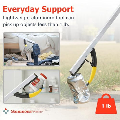 Sammons Preston Reacher, Grabber Tool, Trash Pickup, 26", Single, Silver - color: 26" Folding, size: Single