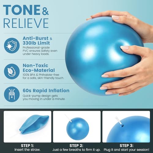 Pilates Kit for Women 13PCS, Pilates Ring Ball Resistance Bands Workout Set - color: Blue