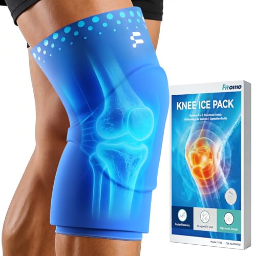 Knee Ice Pack Wrap, Long-Lasting Cold Compression for Knee Recovery - size: XL