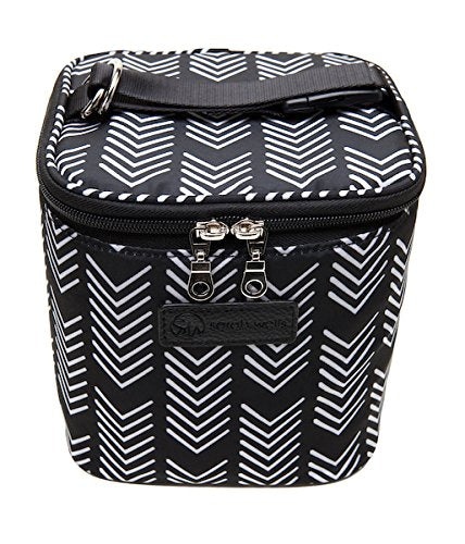 Sarah Wells Cold Gold Breastmilk Cooler with Ice Pack (Black & White) - color: Black & white