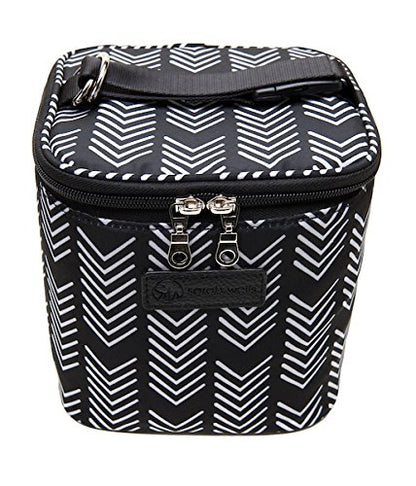 Sarah Wells Cold Gold Breastmilk Cooler with Ice Pack (Black & White) - color: Black & white