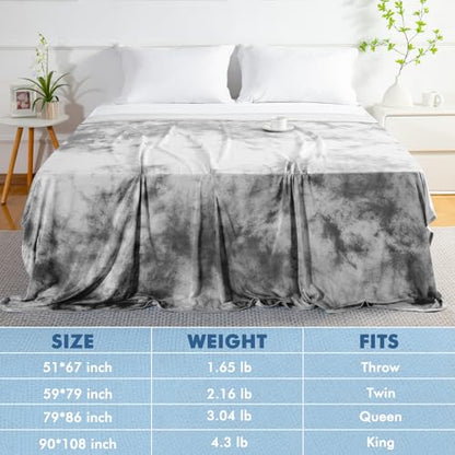 Marchpower Arc-Chill Cooling Blanket for Hot Sleepers King Size Tie-Dye - color: Tie-dye Gray, size: King 90" X 108"