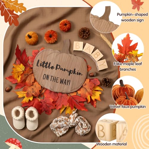 11 Pcs Fall Pregnancy Announcement Set Baby Reveal Ideas - style: Fall