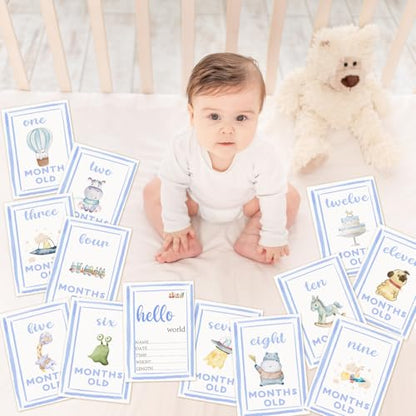 Monthly Milestone Signs for Baby My First Holiday Milestone Signs - color: Blue 2