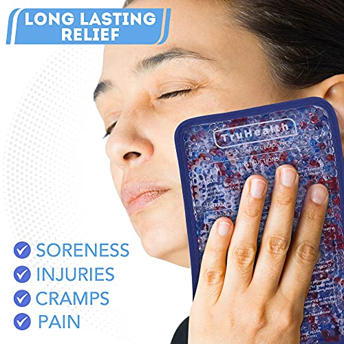 Ice Packs for Injuries, Gel Bead Hot and Cold Compress, 2-Pack