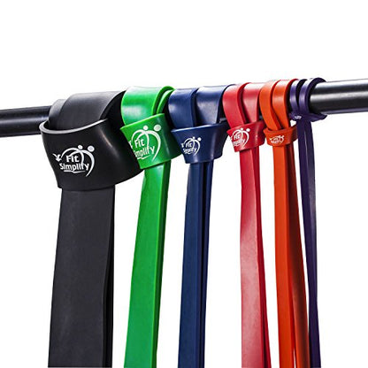 Fit Simplify Pull Up Assist Resistance Bands for Fitness, Physical Therapy, Stretching, Mobility and Exercise - color: Orange