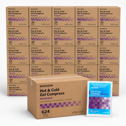 McKesson Cold and Hot Compress Reusable Gel Ice Hot Packs, 4.75 x 6 in - size: Small (4.75" x 6")
