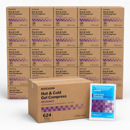 McKesson Cold and Hot Compress Reusable Gel Ice Hot Packs, 4.75 x 6 in - size: Small (4.75" x 6")