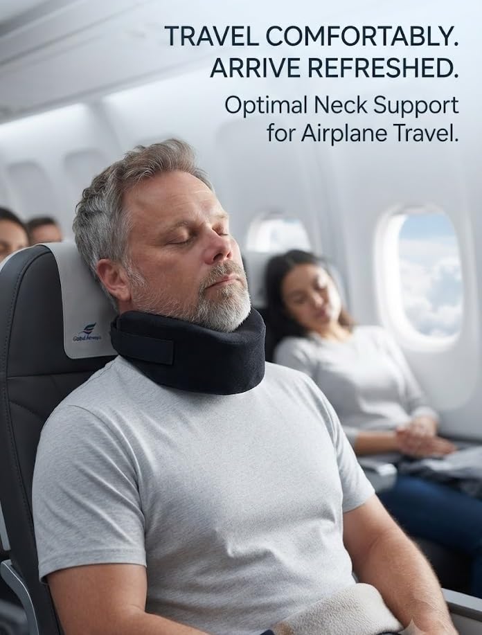 Glide Gear Pillow Neck Chin Support for CPAP Sleep Apnea Stop Snoring Travel Sleep Cushion - Grey - color: Grey